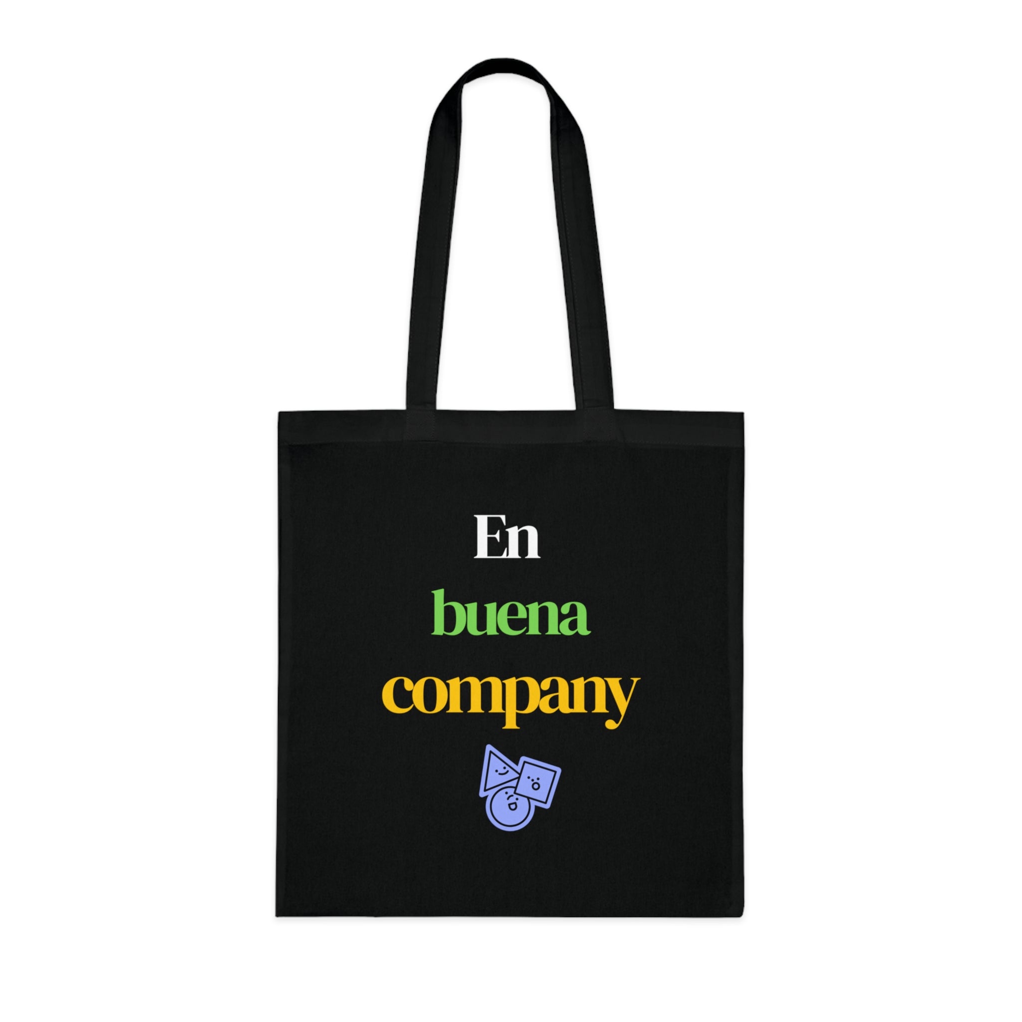 Buena Company Cotton Tote Bag — Colorful Text Grocery & Everyday Market Tote