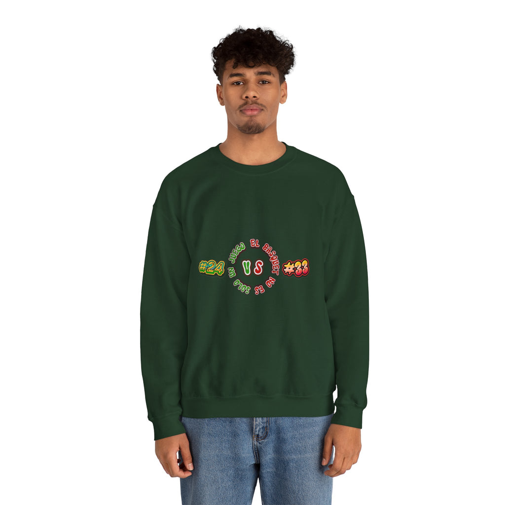 Crewneck Sweatshirt — Retro Basketball VS #24 vs #33 Graphic