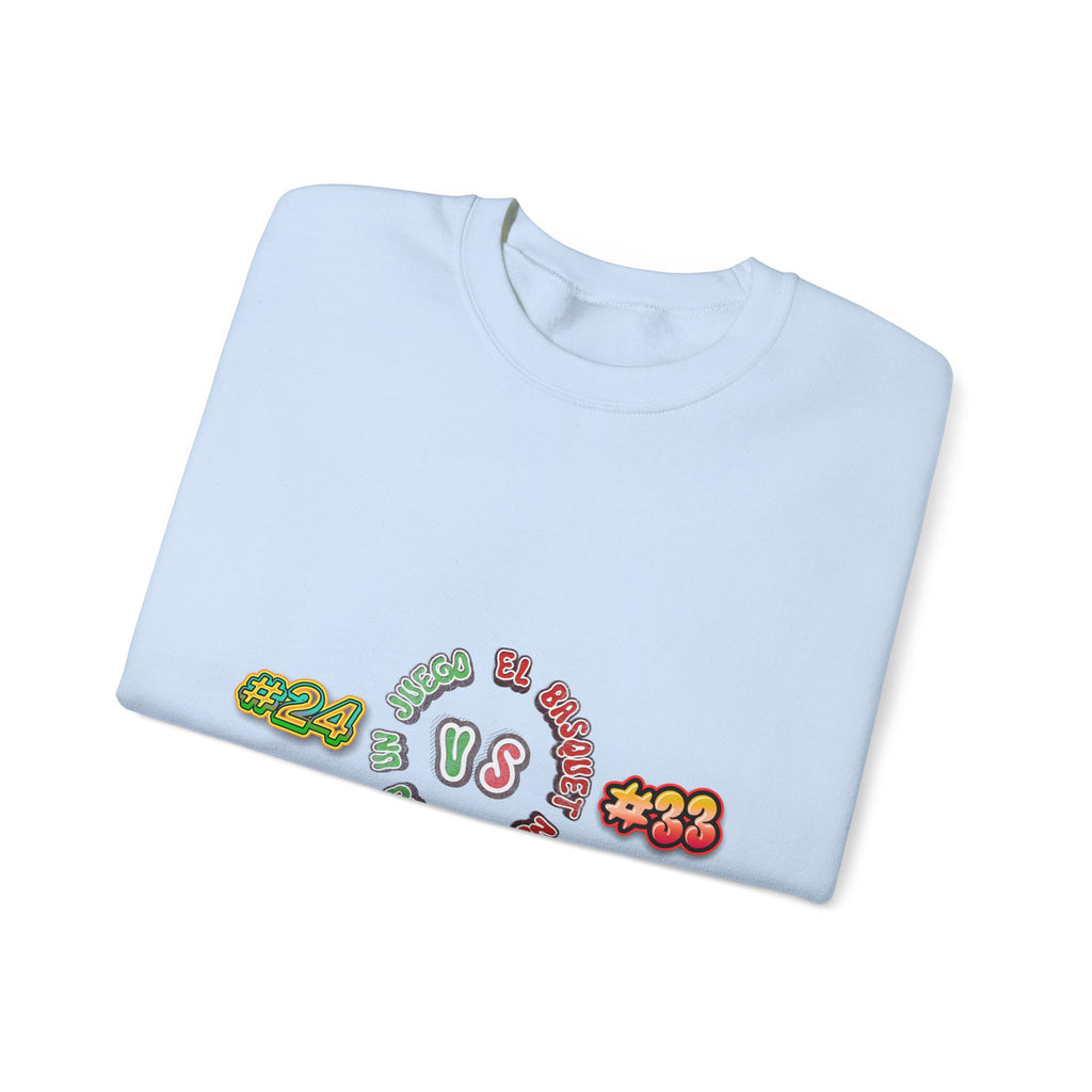 Crewneck Sweatshirt — Retro Basketball VS #24 vs #33 Graphic