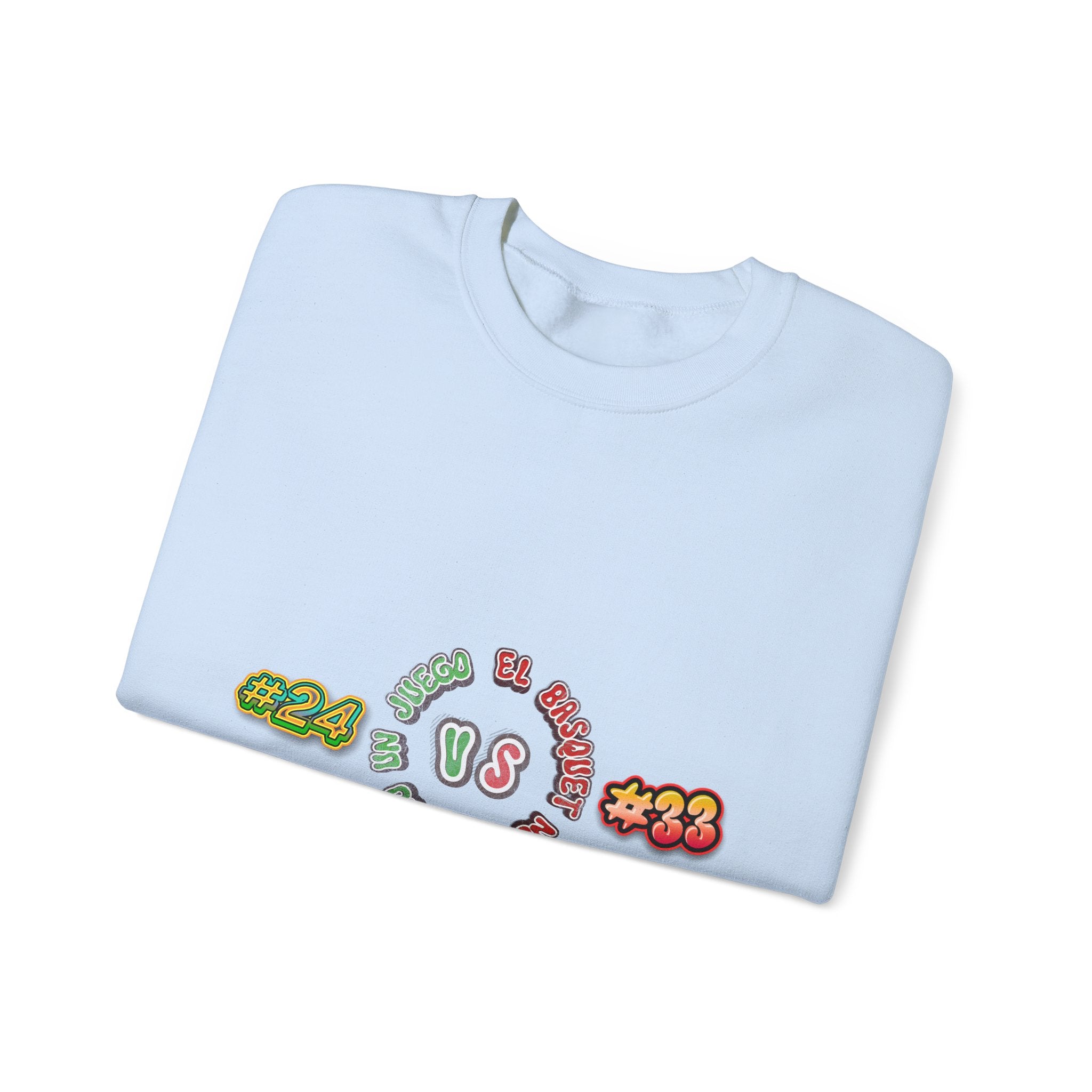 Crewneck Sweatshirt — Retro Basketball VS #24 vs #33 Graphic
