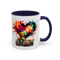 Colorful Heart Paint Mug — Artist Child Splash Coffee Cup (11/15oz)