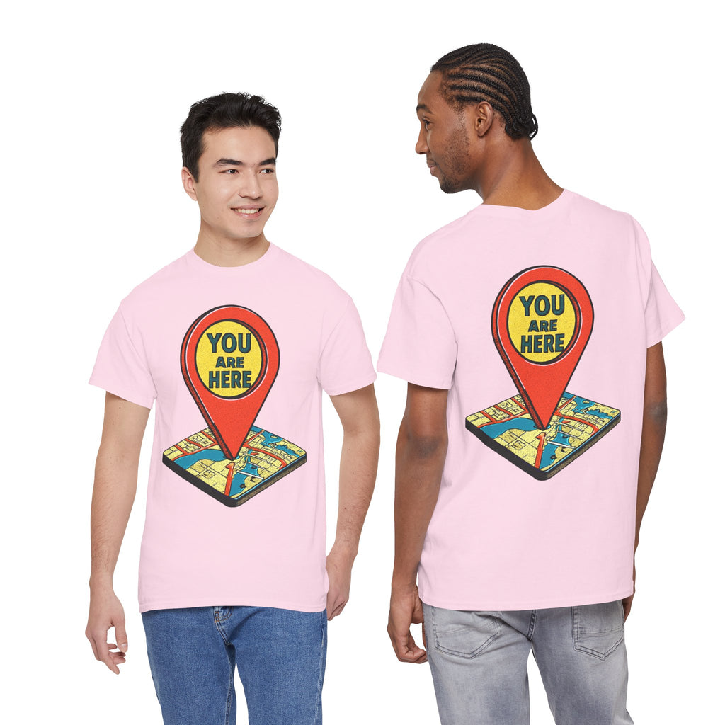 You Are Here Map Marker T-Shirt — Travel Icon Graphic Tee
