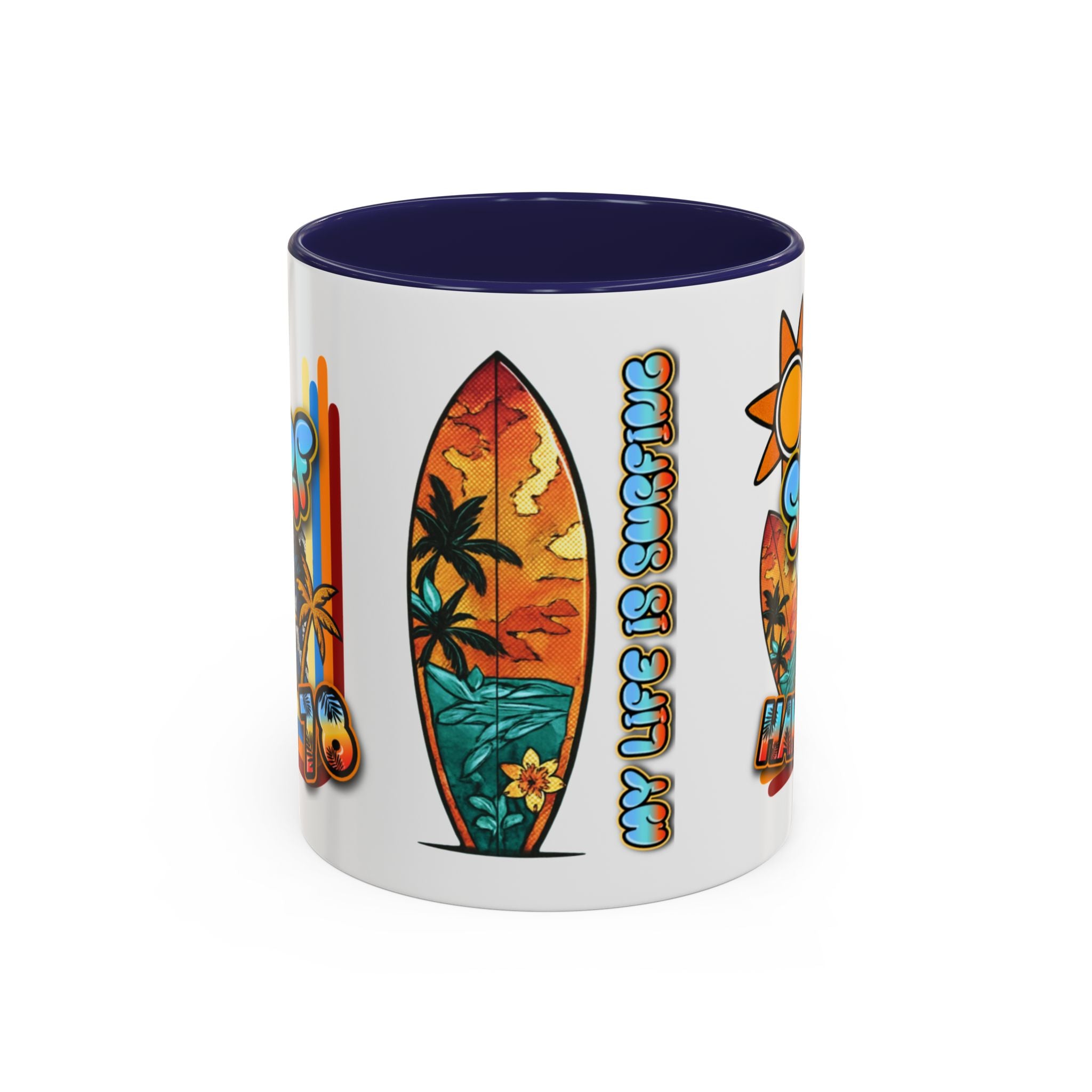 Surf Hawaii Retro Accent Coffee Mug (11/15oz)