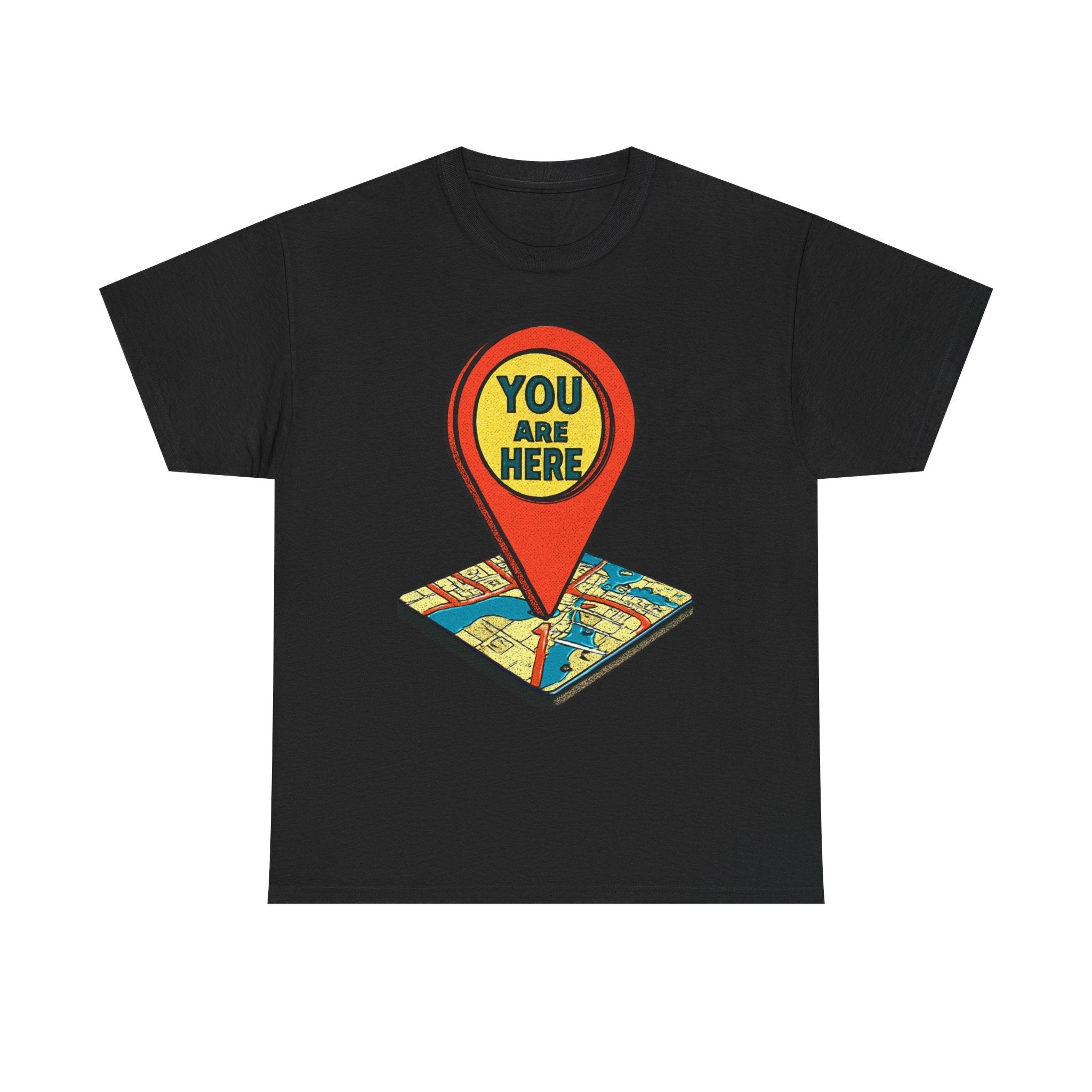 You Are Here Map Marker T-Shirt — Travel Icon Graphic Tee