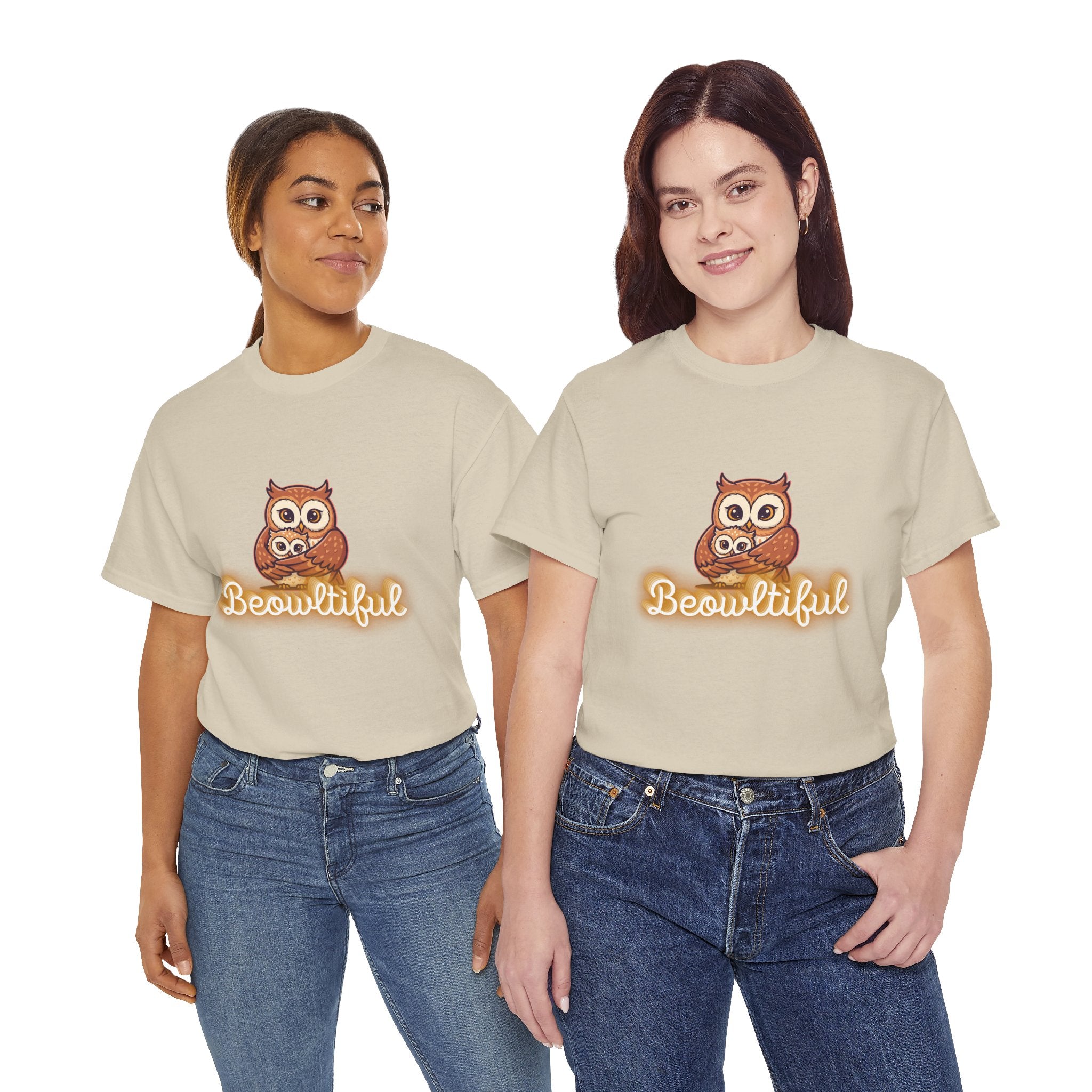 Beowtiful Owl T-Shirt - Cute Owl Graphic Tee for Bird Lovers & Fall Fashion