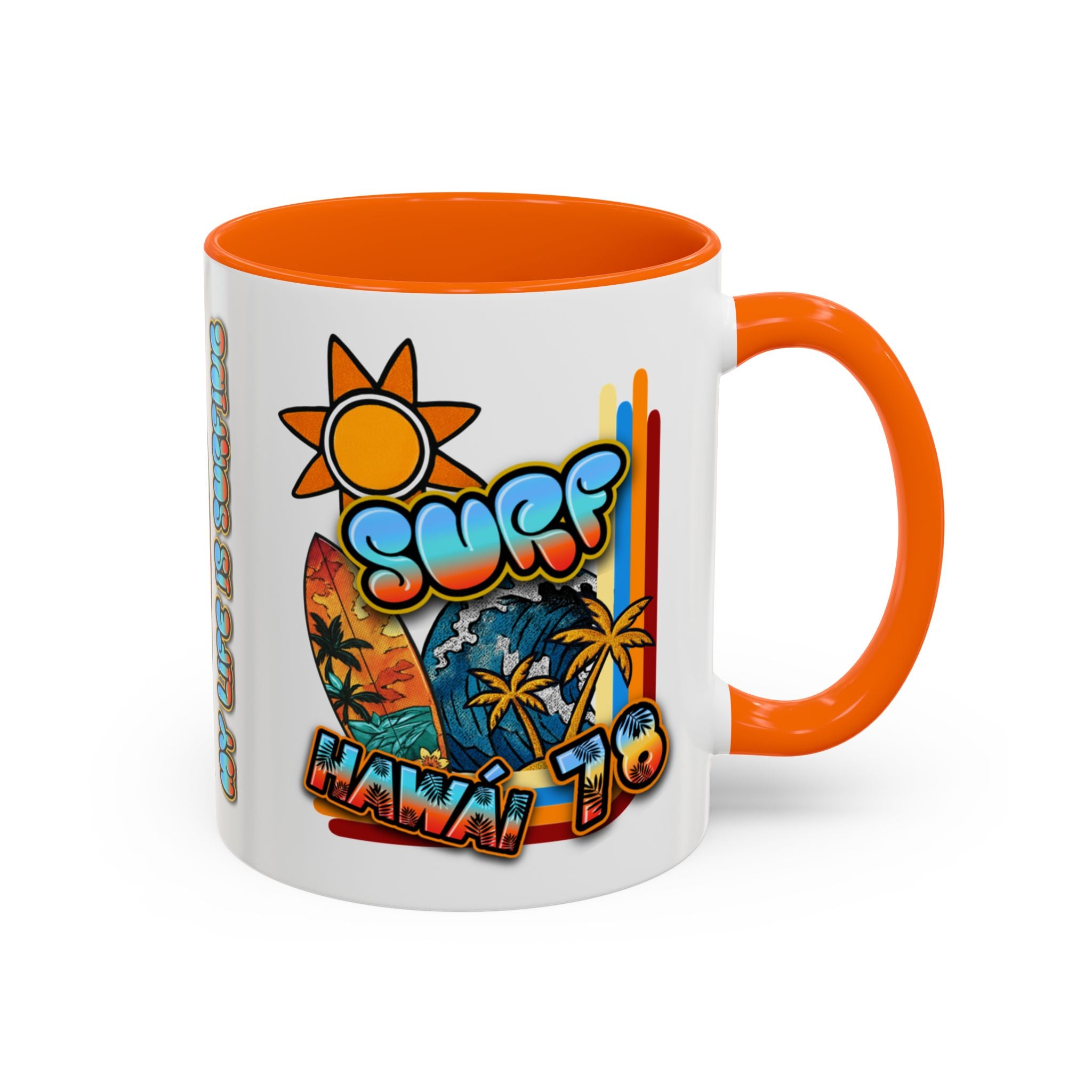 Surf Hawaii Retro Accent Coffee Mug (11/15oz)