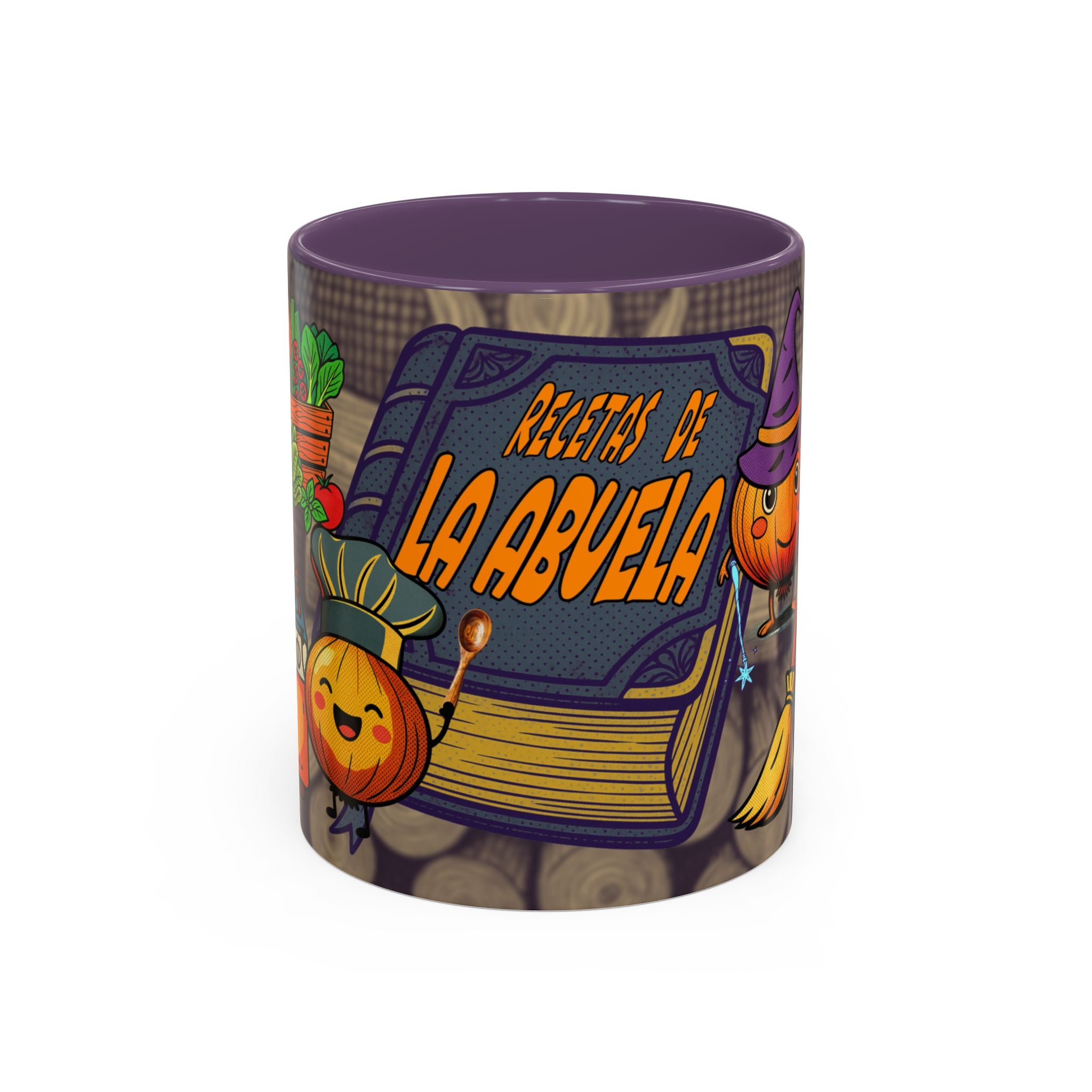 Coffee Mug - "Recetas de La Abuela" Halloween Pumpkin Kitchen Spellbook Accent Mug