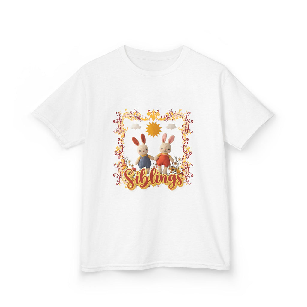 Kids Tee — 'Siblings' Bunny Family Spring Floral Graphic