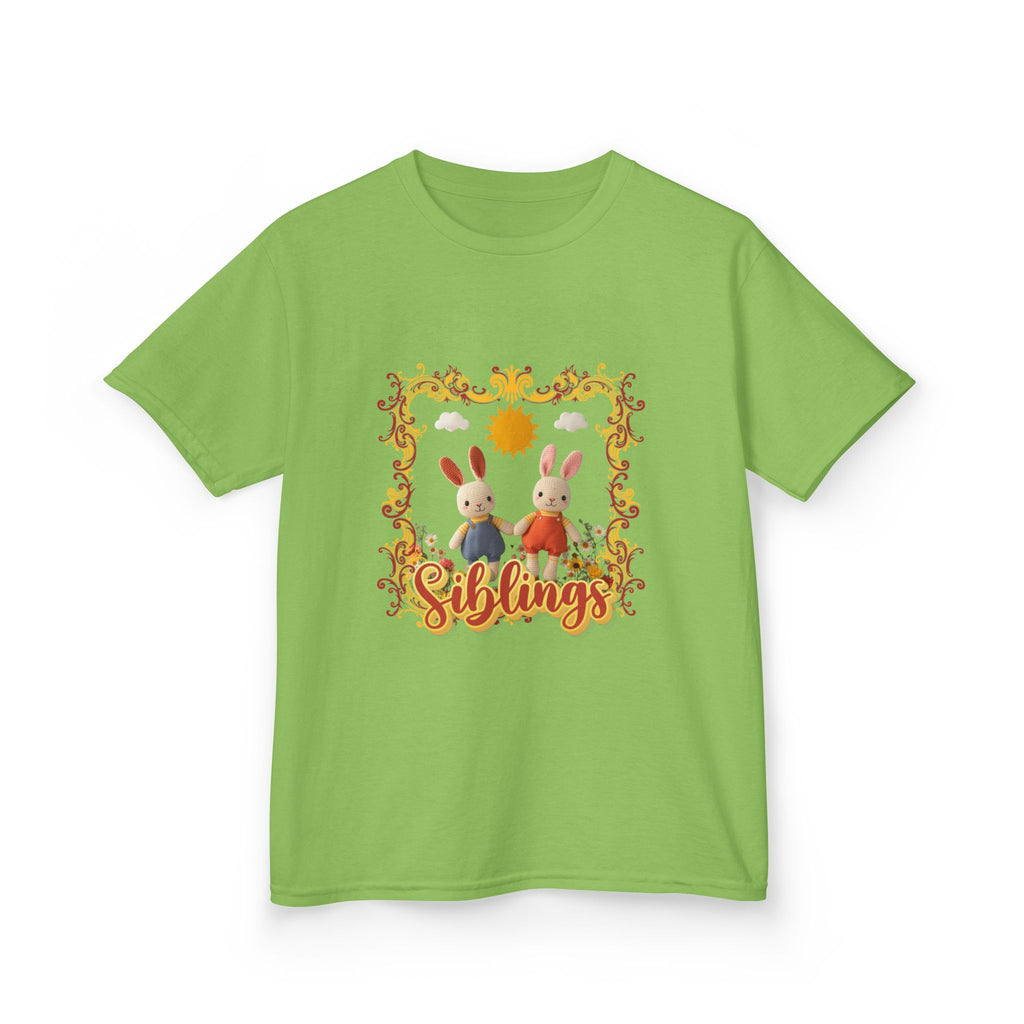 Kids Tee — 'Siblings' Bunny Family Spring Floral Graphic