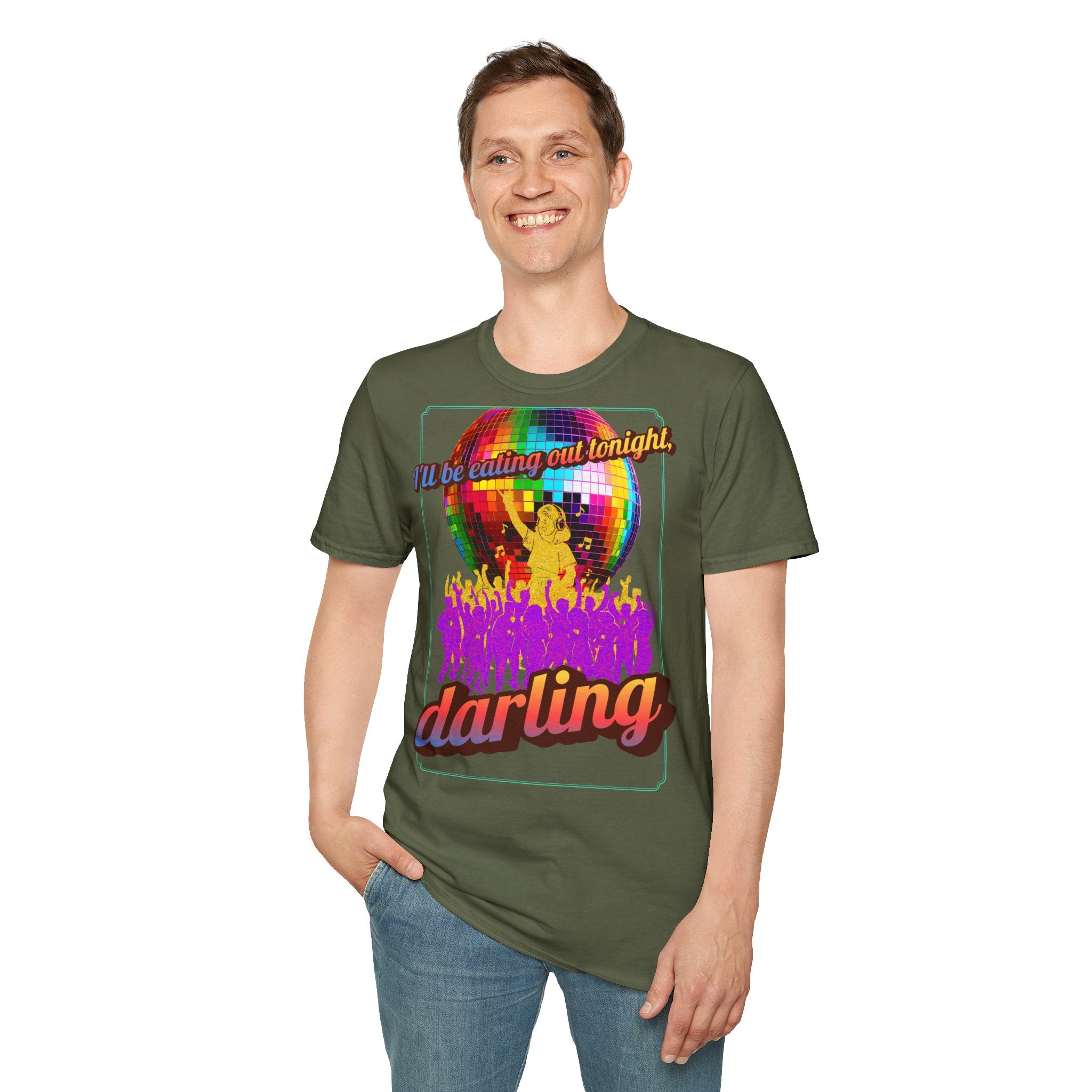 Disco Darling T-Shirt — Retro Rainbow Disco Ball Party Graphic Tee