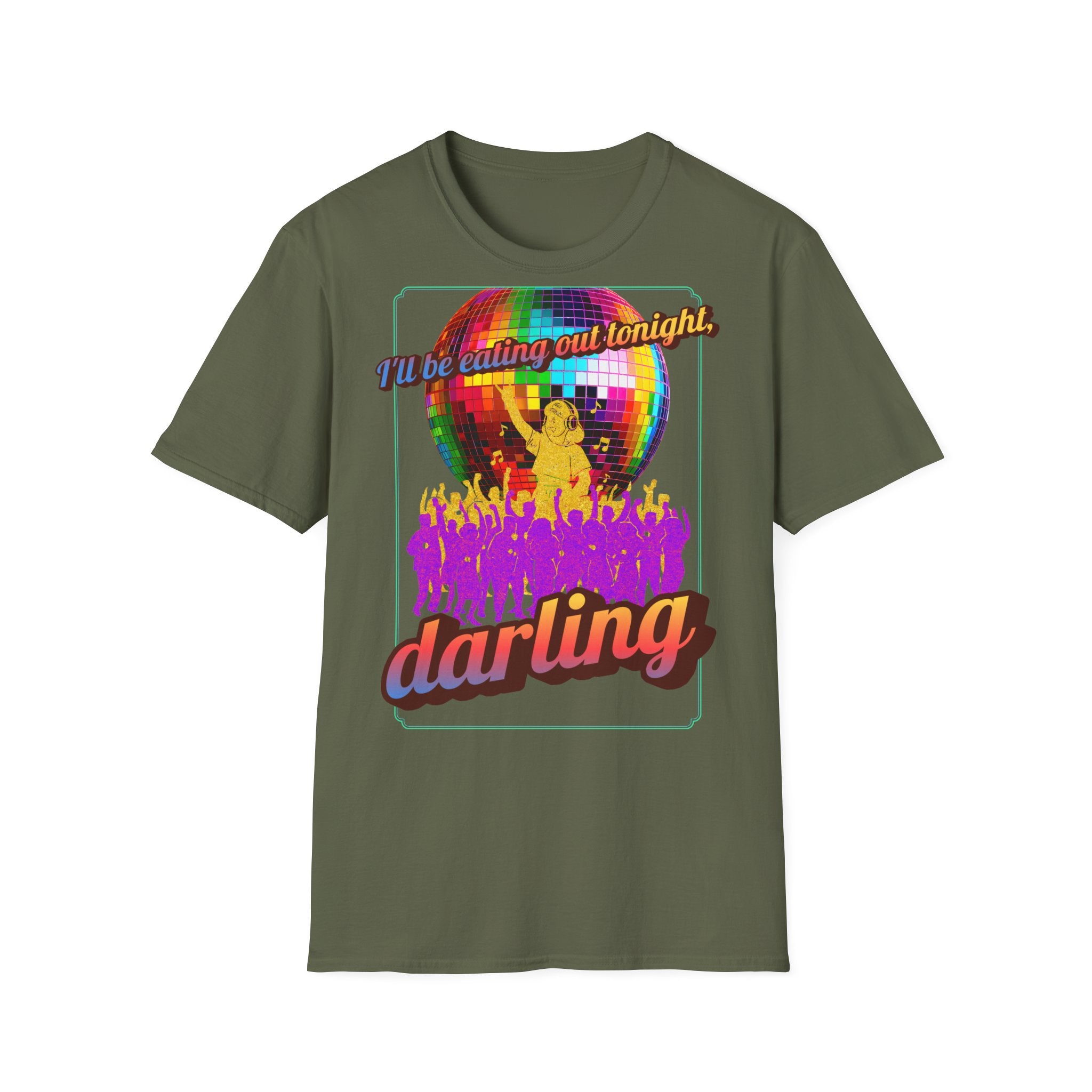Disco Darling T-Shirt — Retro Rainbow Disco Ball Party Graphic Tee