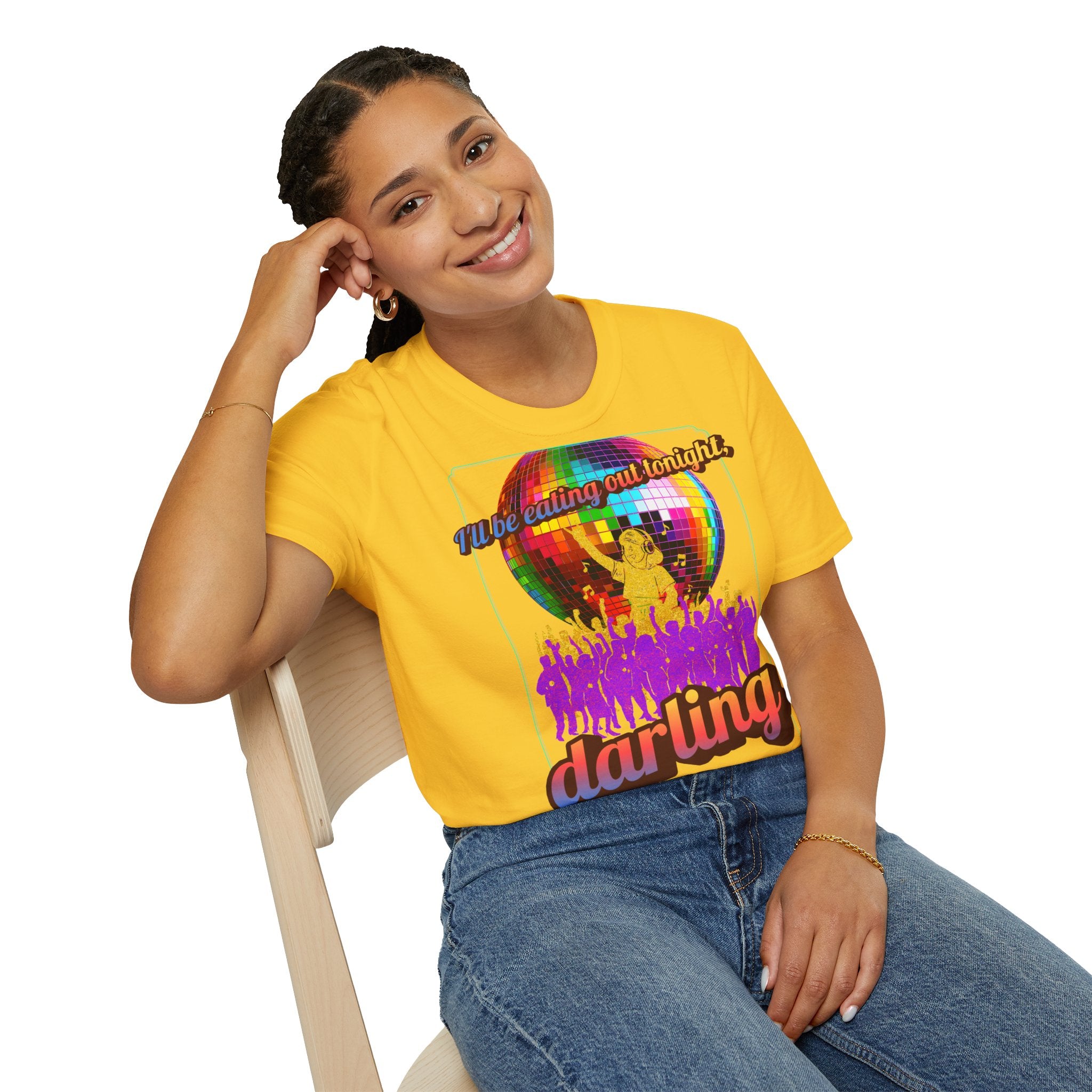 Disco Darling T-Shirt — Retro Rainbow Disco Ball Party Graphic Tee
