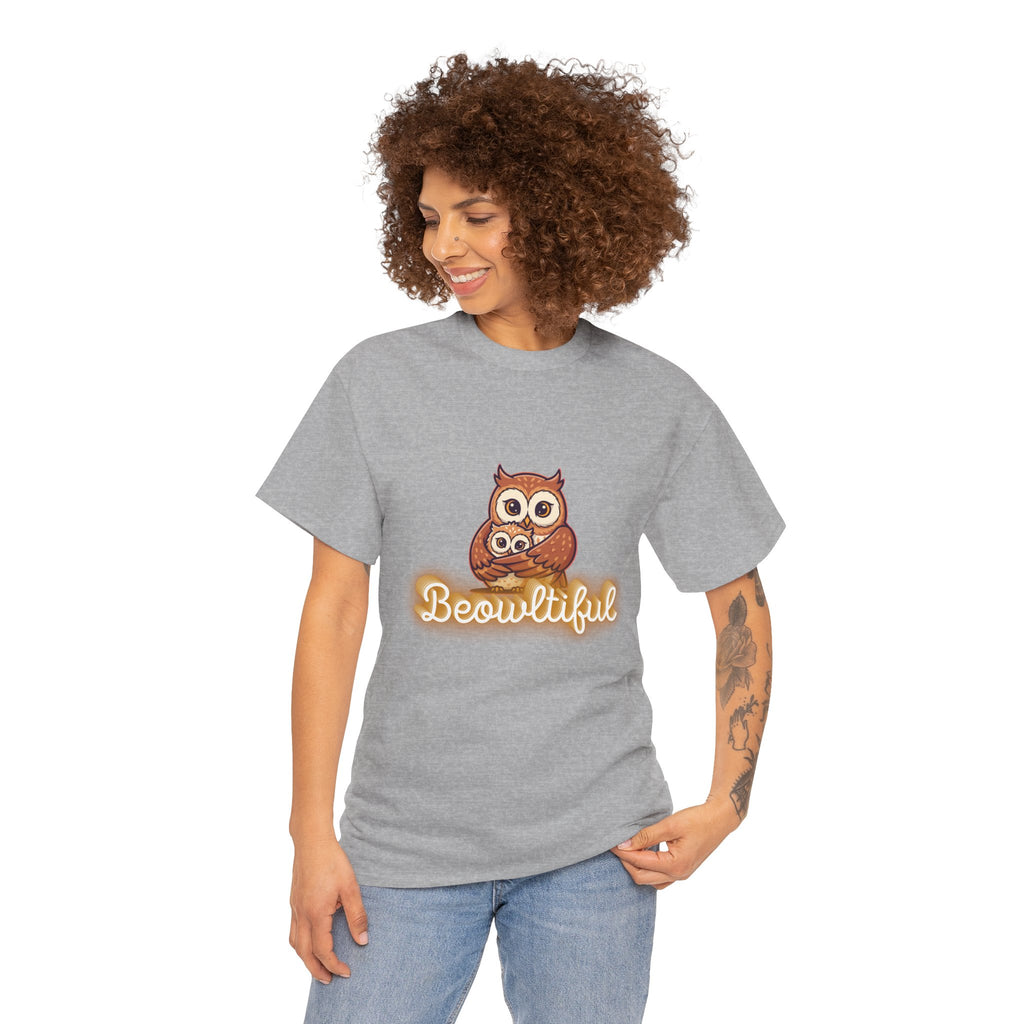 Beowtiful Owl T-Shirt - Cute Owl Graphic Tee for Bird Lovers & Fall Fashion