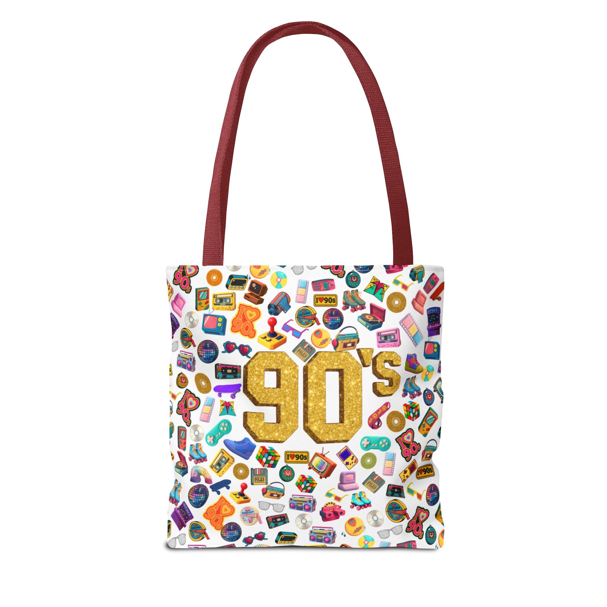 90s Retro Icons Tote Bag — Vintage Pop Culture AOP Tote (Copia)