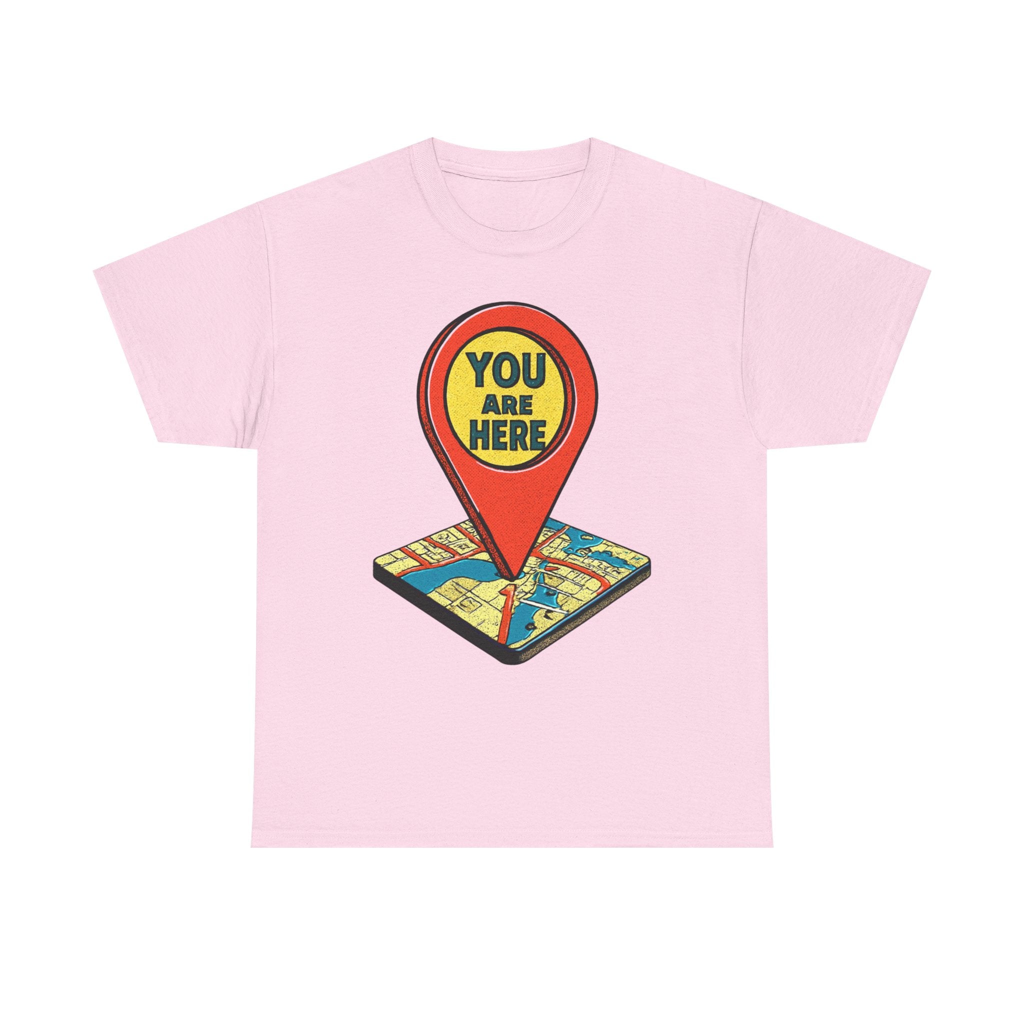 You Are Here Map Marker T-Shirt — Travel Icon Graphic Tee