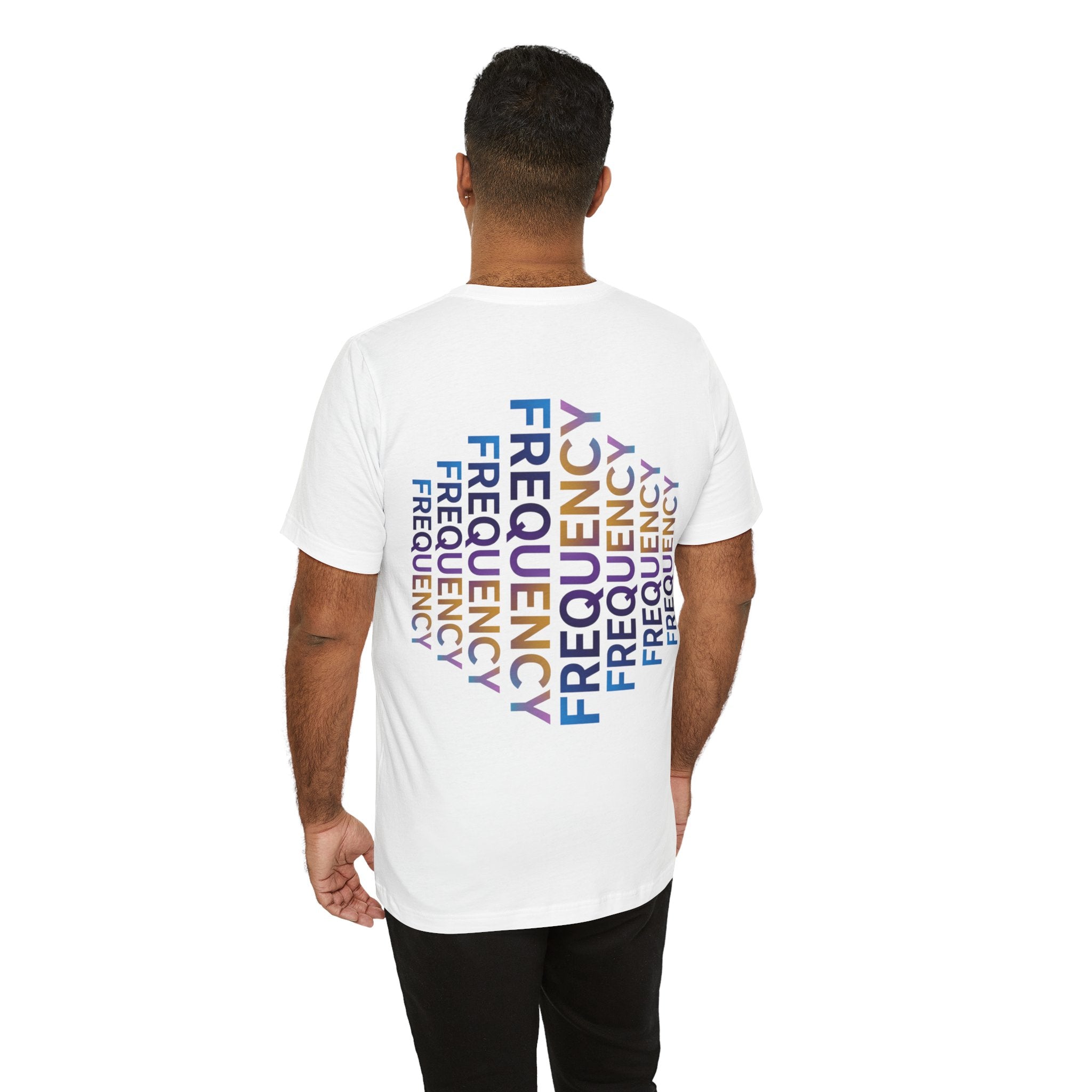 Frequency Graphic Tee — Inspirational Vibes, Repeated Typography Design