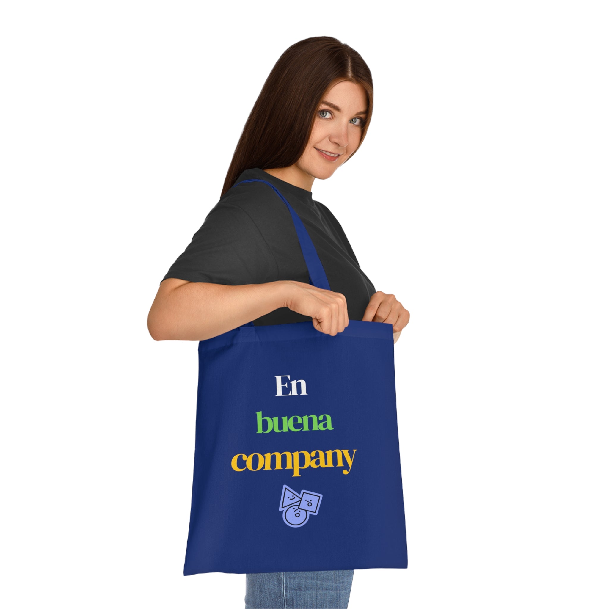 Buena Company Cotton Tote Bag — Colorful Text Grocery & Everyday Market Tote