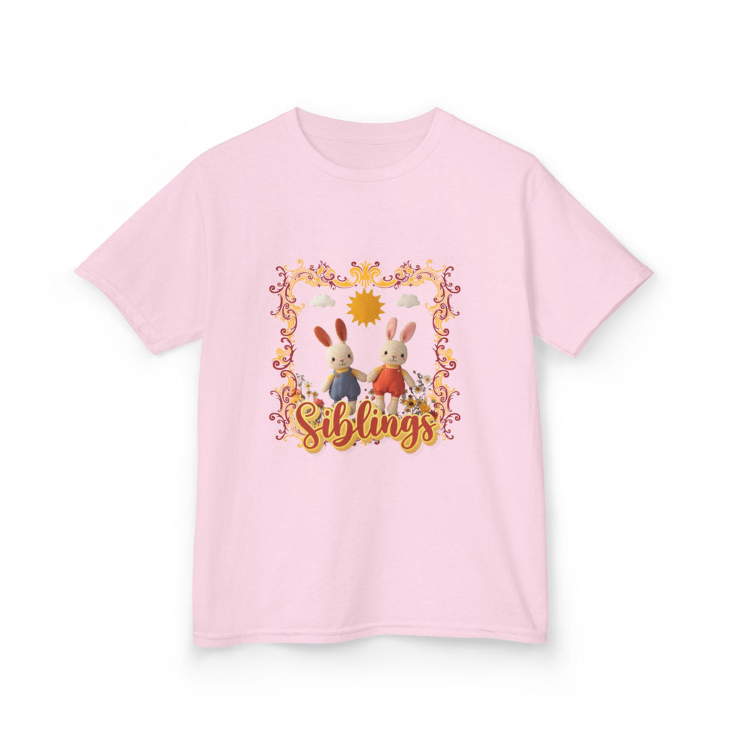 Kids Tee — 'Siblings' Bunny Family Spring Floral Graphic