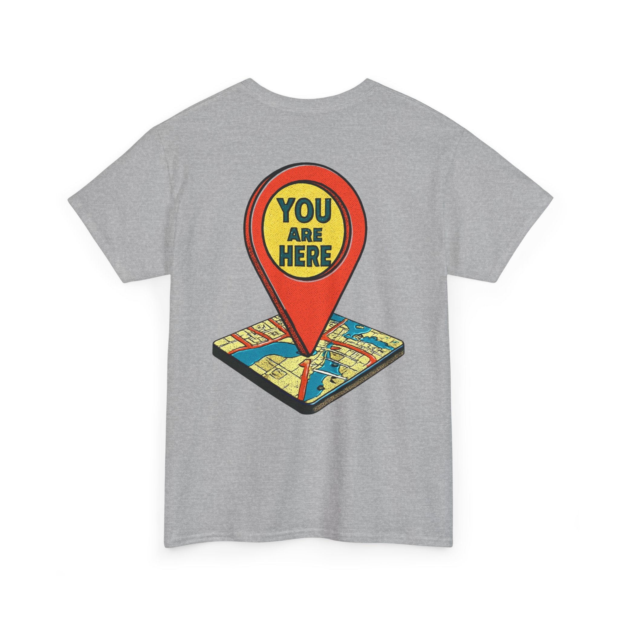 You Are Here Map Marker T-Shirt — Travel Icon Graphic Tee
