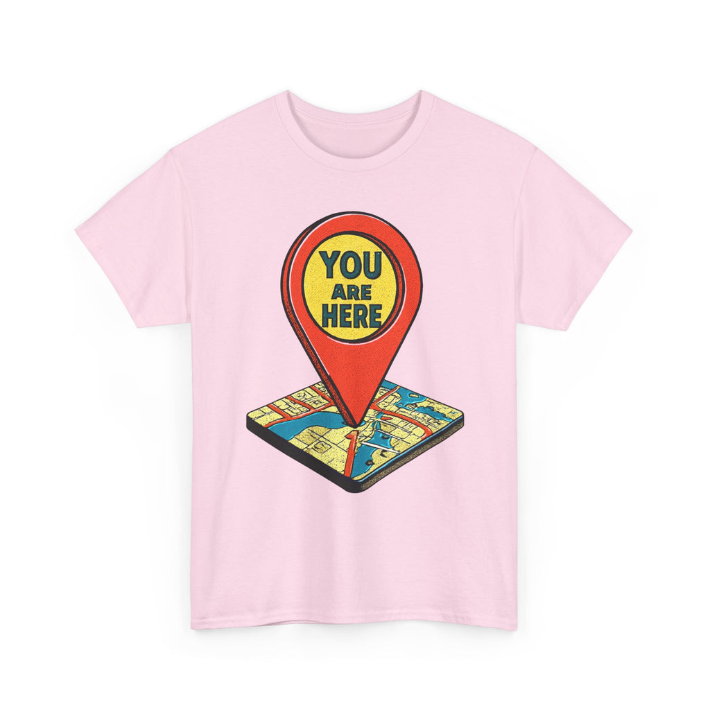 You Are Here Map Marker T-Shirt — Travel Icon Graphic Tee