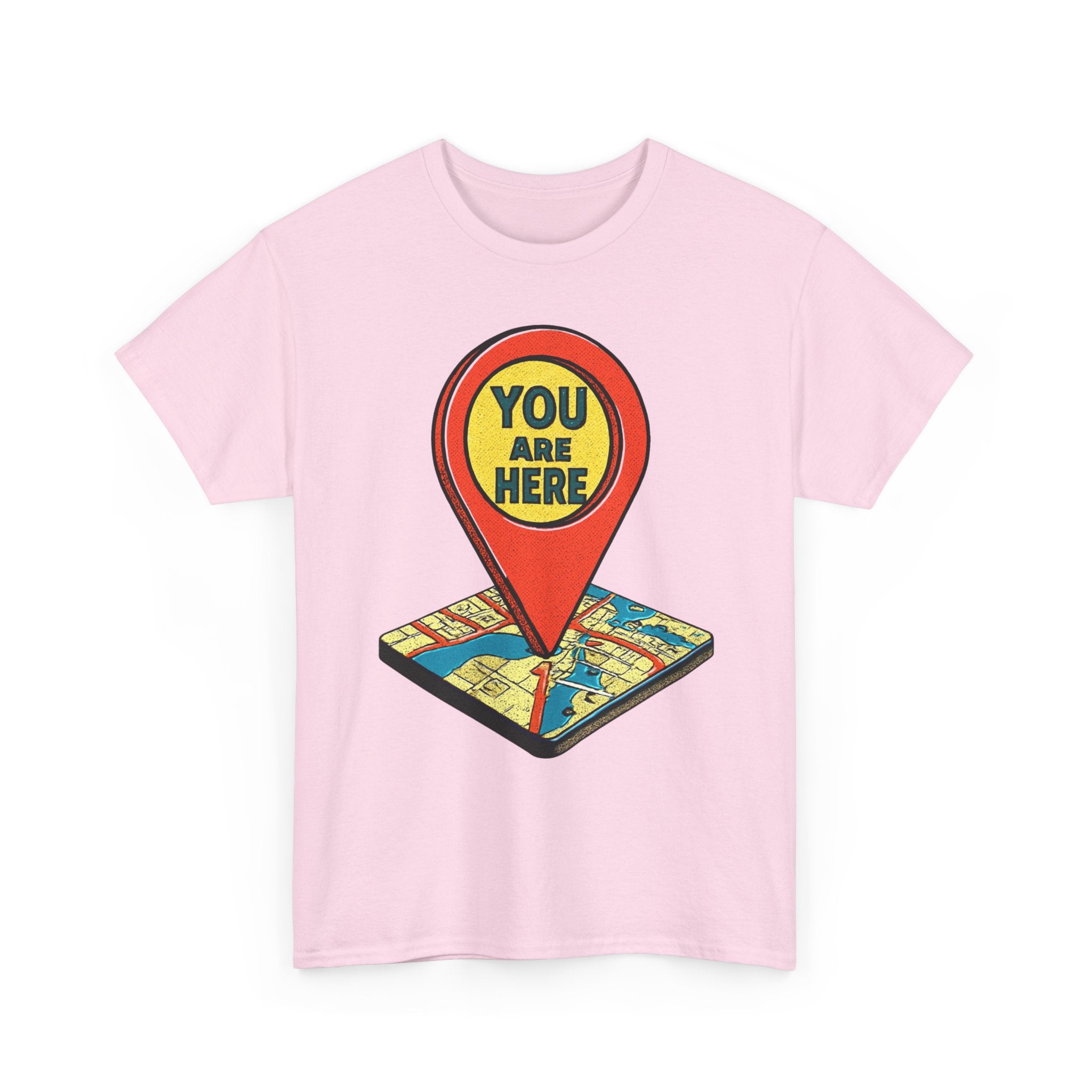You Are Here Map Marker T-Shirt — Travel Icon Graphic Tee