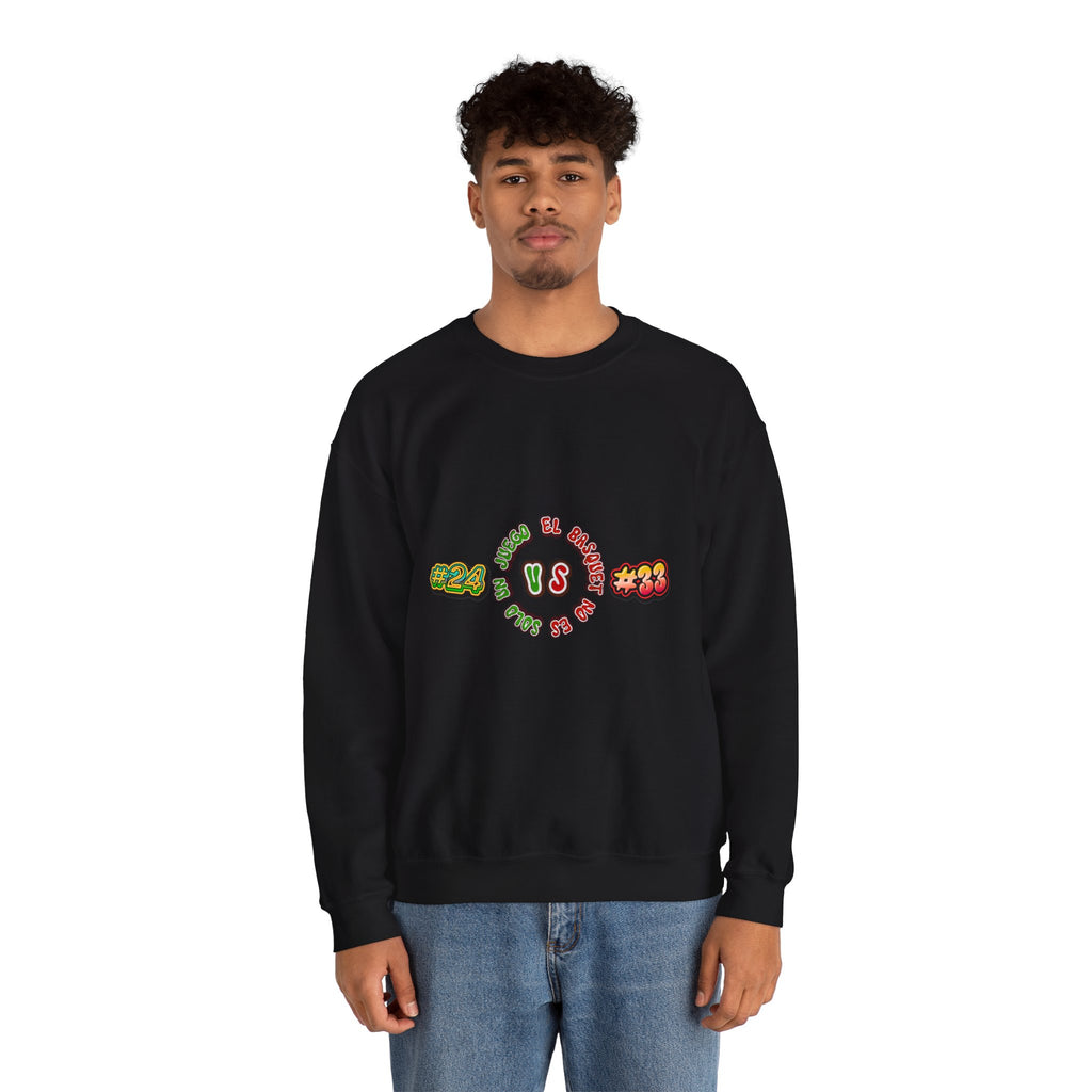 Crewneck Sweatshirt — Retro Basketball VS #24 vs #33 Graphic