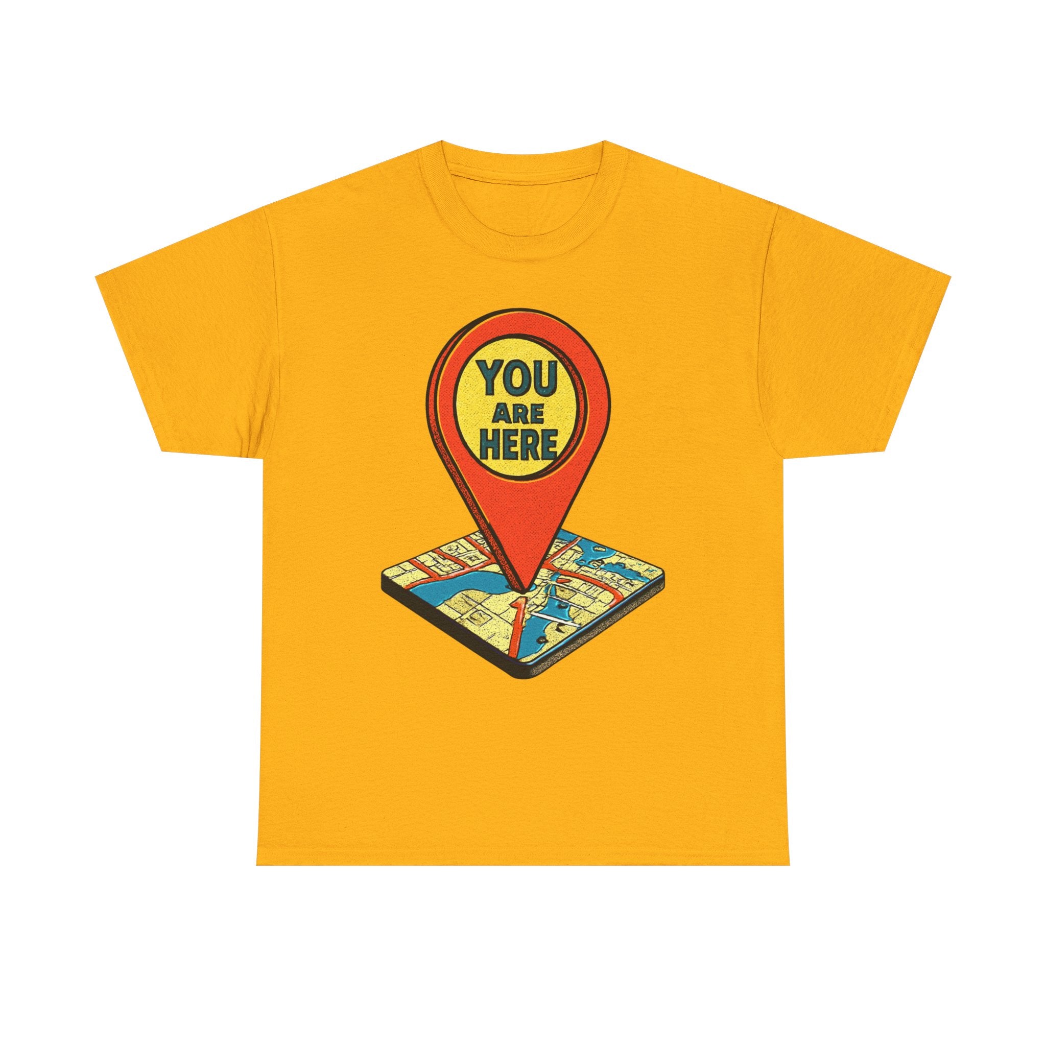 You Are Here Map Marker T-Shirt — Travel Icon Graphic Tee