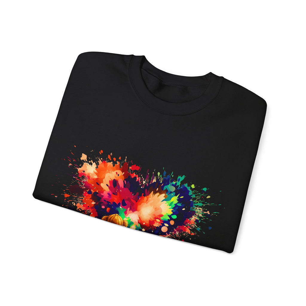 Paint Heart Crewneck Sweatshirt — Artist Painting Colorful Heart Design