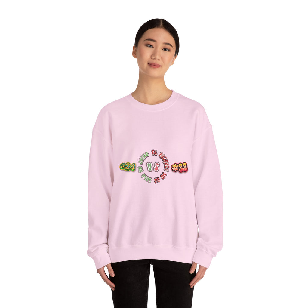 Crewneck Sweatshirt — Retro Basketball VS #24 vs #33 Graphic