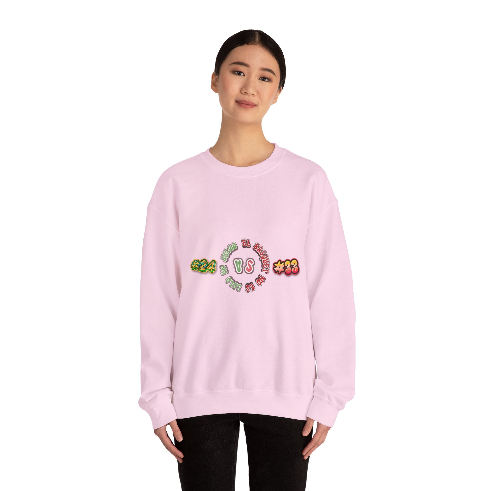 Crewneck Sweatshirt — Retro Basketball VS #24 vs #33 Graphic