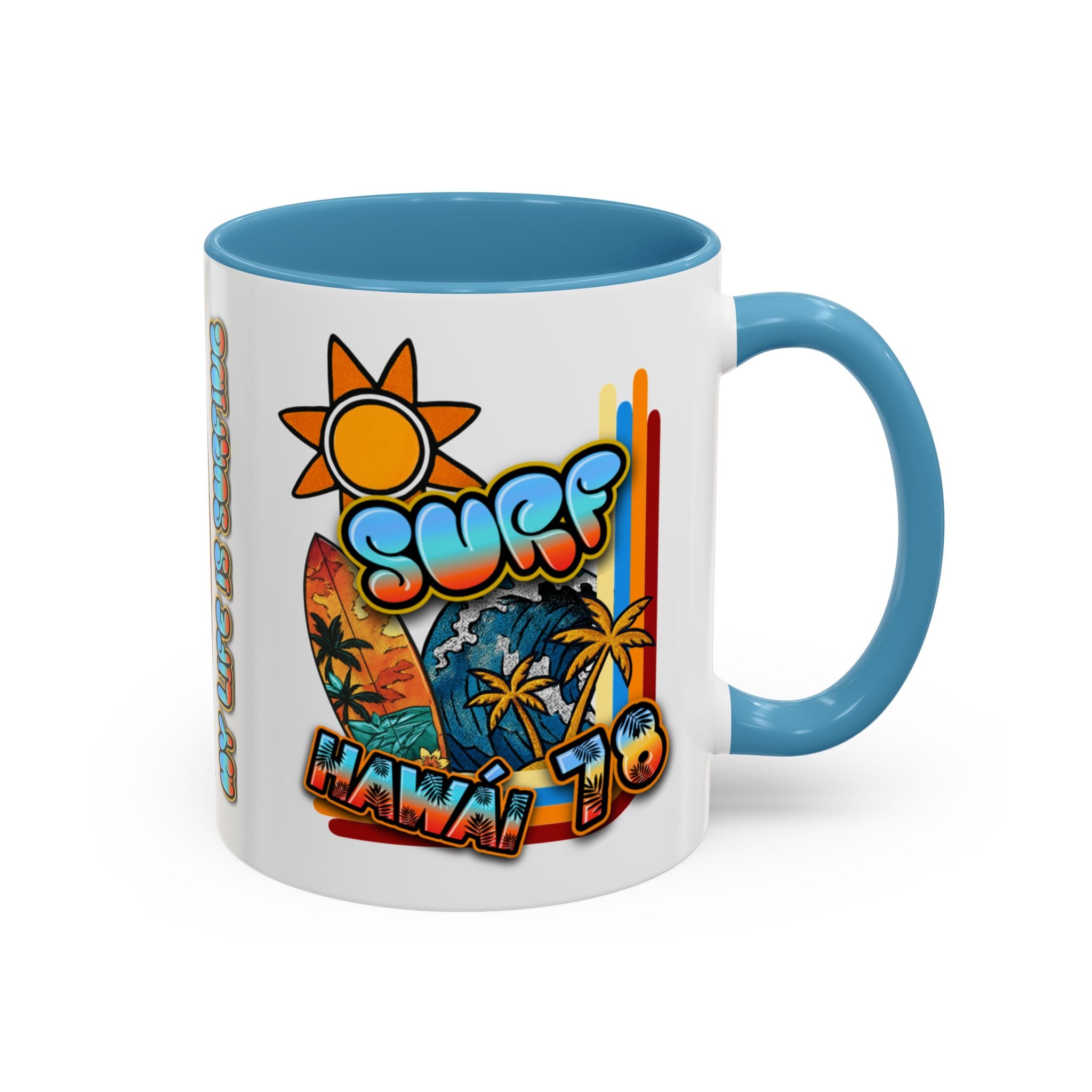 Surf Hawaii Retro Accent Coffee Mug (11/15oz)