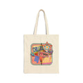 Tote Bag — Vintage 90s 'Chillax My World' Retro Graphic Cotton Canvas Tote