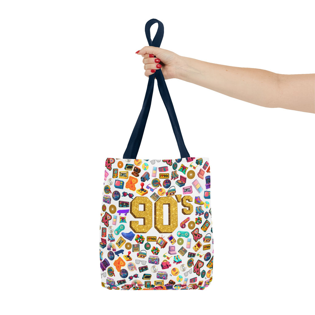 90s Retro Icons Tote Bag — Vintage Pop Culture AOP Tote (Copia)