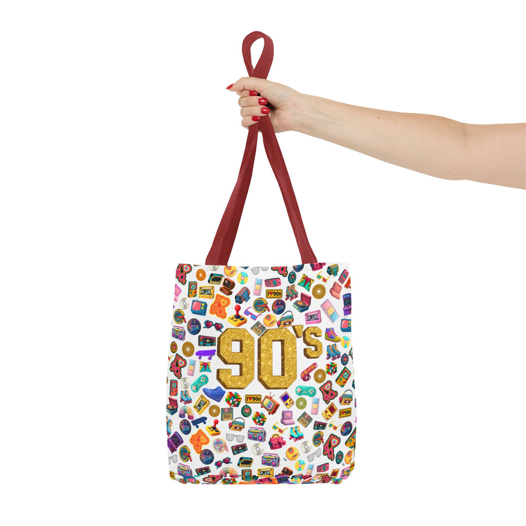 90s Retro Icons Tote Bag — Vintage Pop Culture AOP Tote (Copia)
