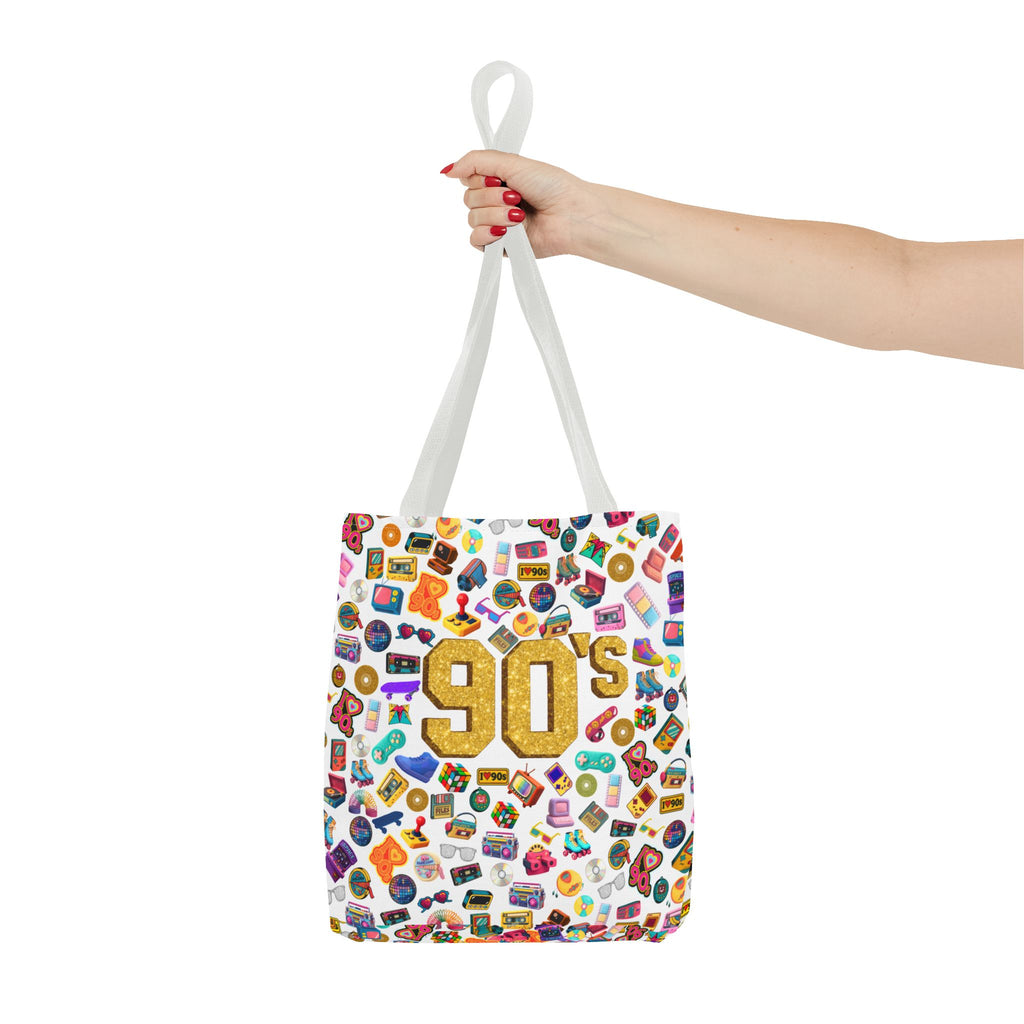 90s Retro Icons Tote Bag — Vintage Pop Culture AOP Tote (Copia)