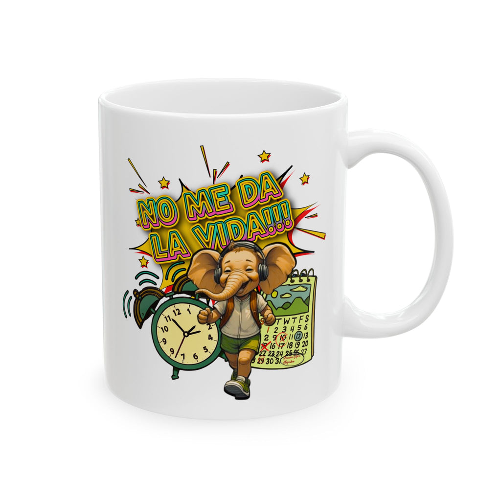 Retro Fiesta Ceramic Mug — Colorful Lucha Mask & Maracas Coffee Cup (11oz/15oz)